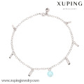 74132-xuping modeschmuck silberfarben fußkettchen schmuck, mode neues design fußkettchen